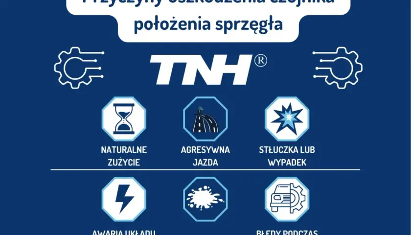 Przyczyny uszkodzenia czujnika położenia sprzęgła: zużycie, agresywna jazda, wypadek, awaria elektryczna, zanieczyszczenia, błędy montażu.
