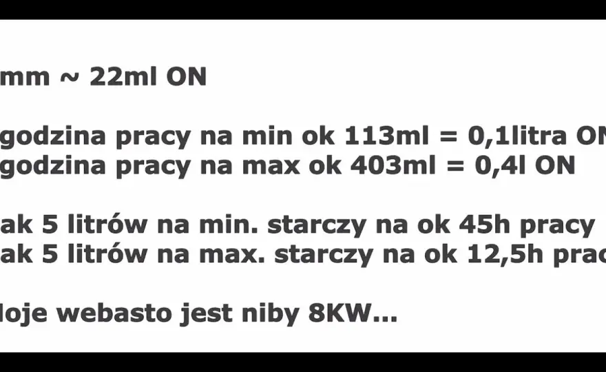 Ile pali Webasto w ciężarówce? Konkretne dane i realne oszczędności
