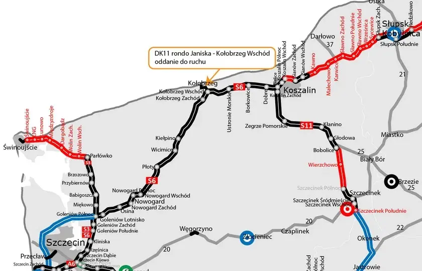Trasa do Kołobrzegu: A1, A2, S3, S6, S11? Wybierz optymalną!