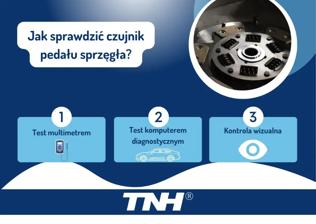 Jak sprawdzić czujnik położenia pedału sprzęgła? Trzy metody: test multimetrem, komputerem diagnostycznym i kontrola wizualna.