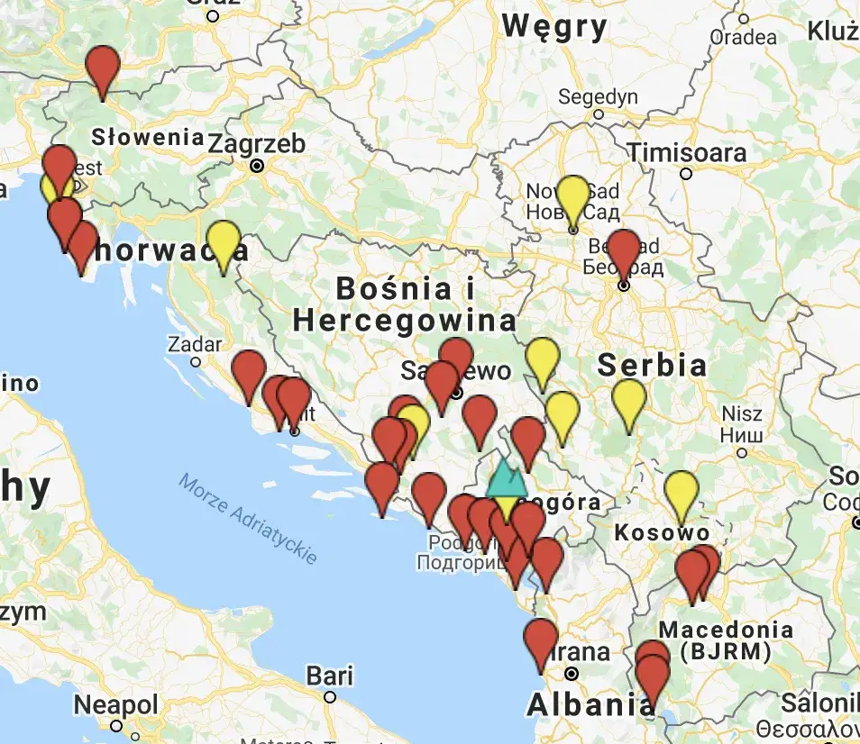 porównanie kosztów podróży samochodem bałkany
