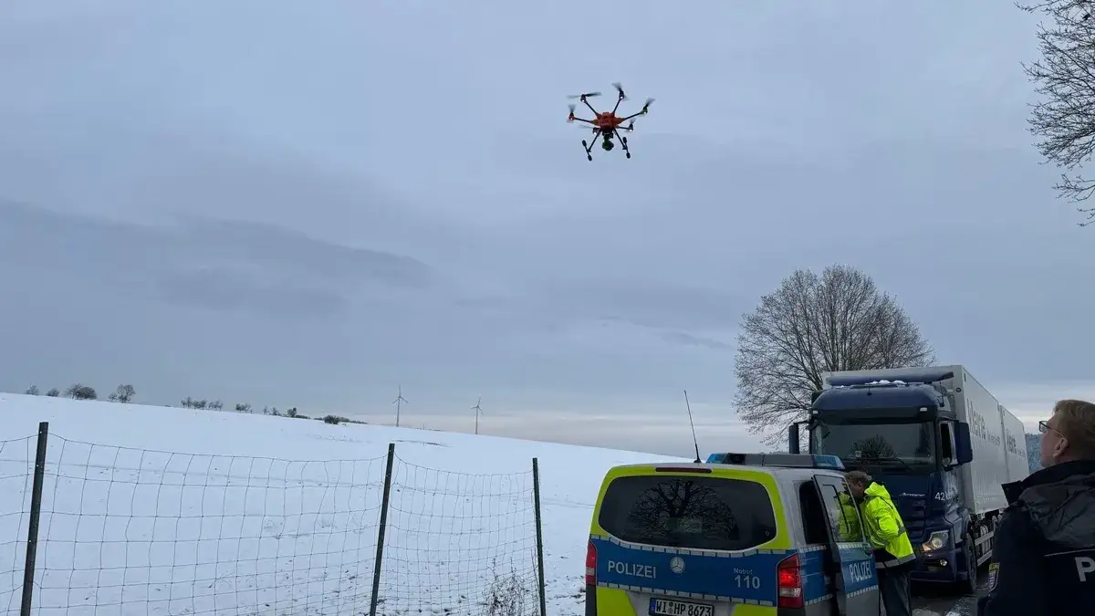 Dron ITD kontrola ciężarówek